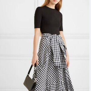 Maje Gingham Midi Dress